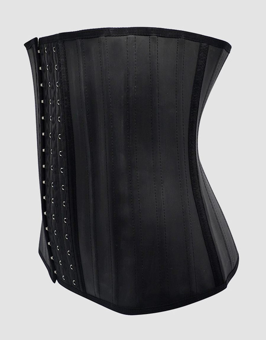 Long torso waist trainer with zip and 3 hooks hourglass body shaper